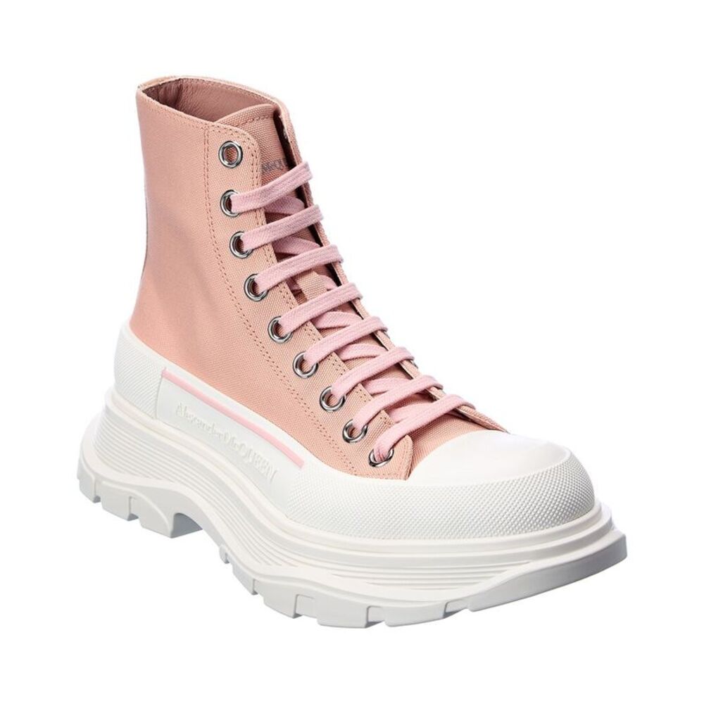 Alexander Mcqueen Tread Slick Canvas Boot, Pink